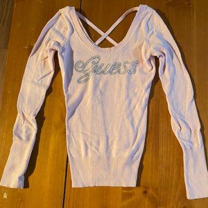 Guess, Pink, Long Sleeve Top